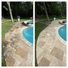 Filthy-Travertine-Paver-Transformation-And-House-Wash-In-Fairview-Tx 5