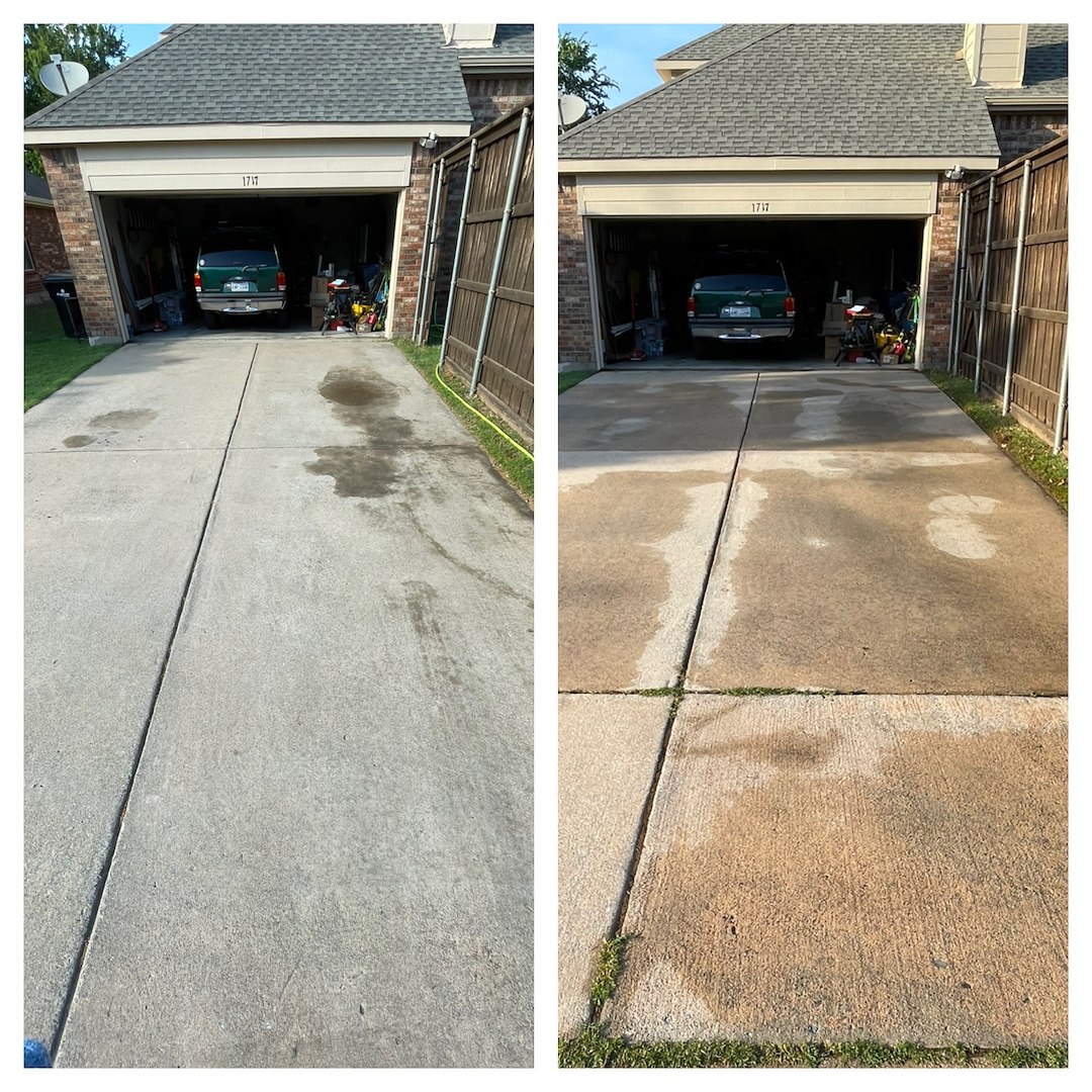 Oil Stained Driveway Washing In Frisco, Tx